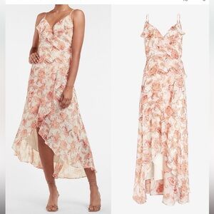 Express Ladies Size Small Paisley Pink Wrap Dress